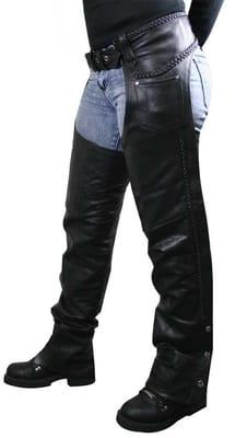 Women's Leather Motorcycle Chaps