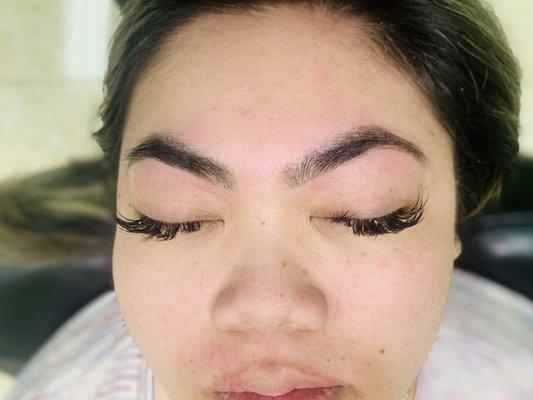 Brows Threaded and Tinted!! :)