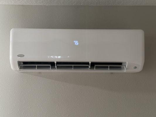 Carrier mini-split installation.