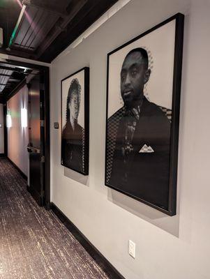 Inside. 5th floor elevator area. Interesting, unconventional hotel decor.