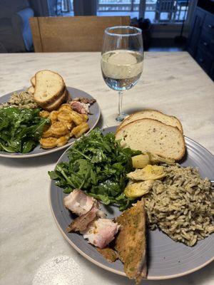 Dinner made with the smoked Cobia and shrimp!