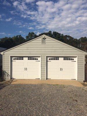 Our garage after new garage doors installed