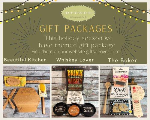 We have a variety of handpicked themed gift packages!