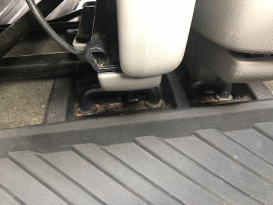 Under each seat looks like this.