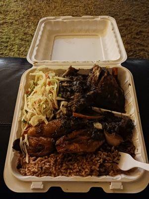 Jerk chicken dinner