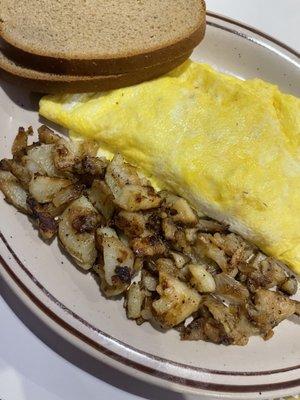 Land and sea omelette with loads of crab and cheese!