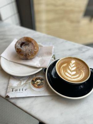 Flat white with a morning bun