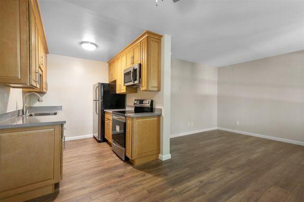 Spacious kitchen with lots of cabinets
 all new appliances