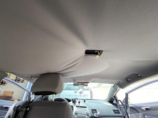 Headliner Honda Civic 2008 before and after