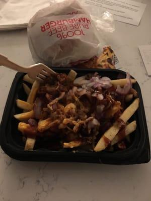 Pulled bbq pork fries