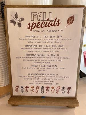 Fall Specials