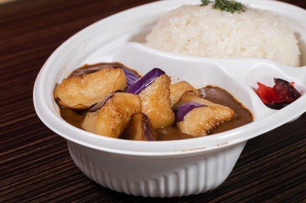 Fresh eggplant curry!