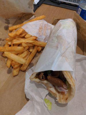 Fries and gyro 14" sandwich