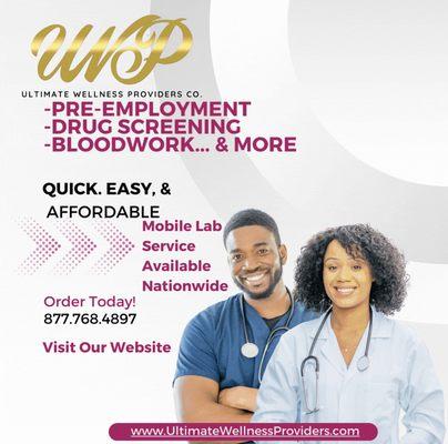 Pre-Employment, Drug Screening, Bloodwork... & more