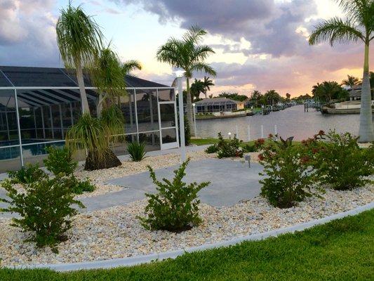 This pad is where we hope to add an outdoor kitchen.  EG did all the crete work and softscape.