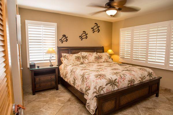 The Main Bedroom has a walk-in closet, air conditioning, ceiling fan and private Bath