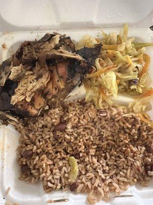 Jerk Chicken / Rice and peas