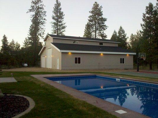 Swimming Pool and adjacent building wiring