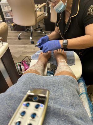 Deluxe pedicure & manicure package