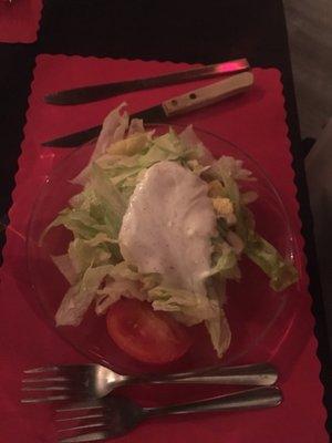 Salad w/ ranch