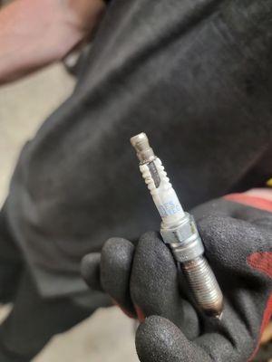 Broken spark plug