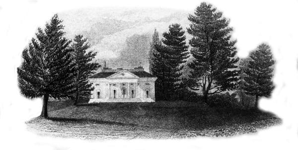 William Hamilton's Mansion, The Woodlands. The Cemetery was built on his estate.