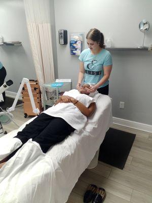 Elise Esthetics Institute students in our Chemical Peel Class with our instructor Mrs. Meeks.