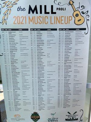 2021 Music Lineup