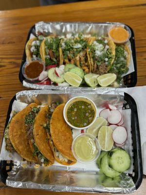 Birria, pastor, pollo, barbacoa tacos