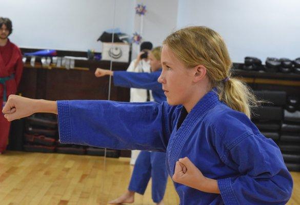 At DC Self Defense Karate Association, we work on focus and serious attitude