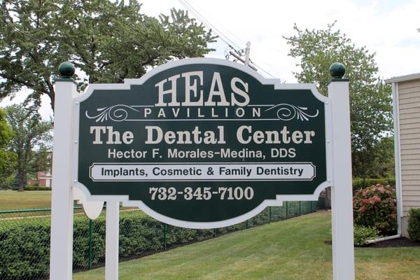 The Dental Center sign welcoming all the patients.