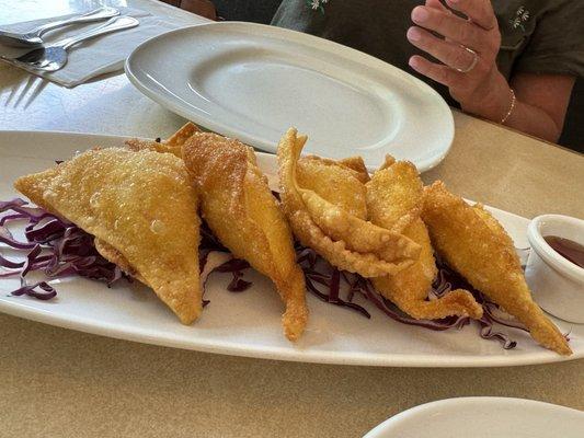 Seafood potstickers