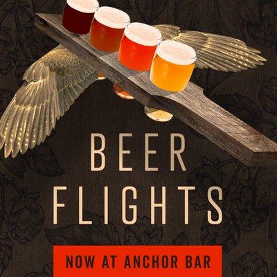 Beer Flights are now available! Pick any 4 draft beers you'd like.