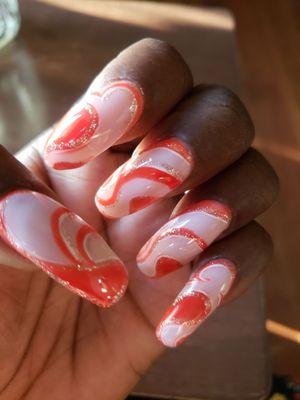 this is my latest visit  my nails i will continue to come the work is great