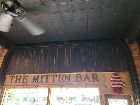 Drinking local.  Mitten Bar serves Michigan beers only.