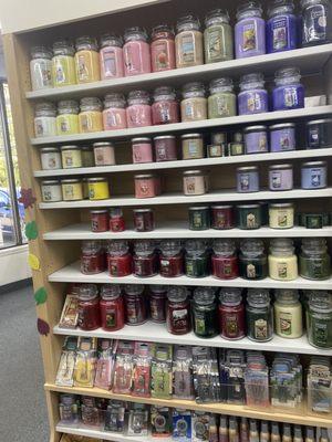 A whole Yankee candle wall!!!