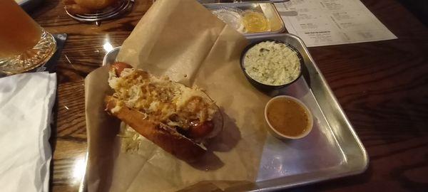 Bahama mama with kraft and delicious mustard plus sweet coleslaw.