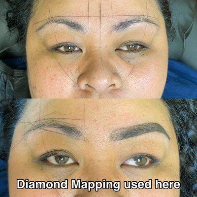 For henna brows you will be properly mapped out using the industry favorite diamond mapping method.