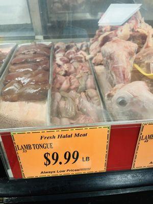 Lamb Tongue! Not my flavor, but each to his own. Butcher shop all offers ground beef, marinated chicken thighs, etc.