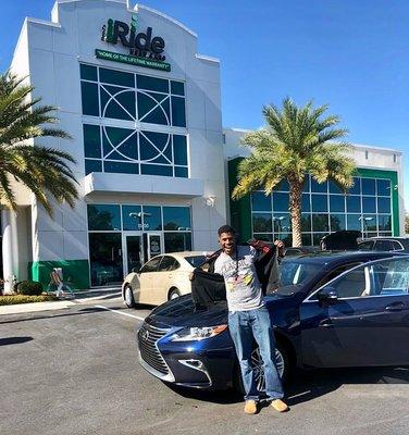 Someone is excited for their new Lexus!