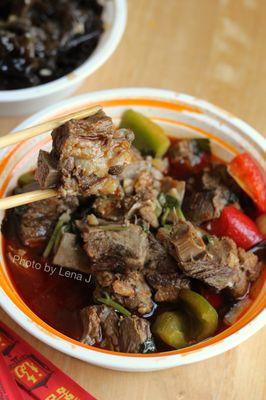 E1 Braised Lamb Shoulder 黄焖羊肉 ($21.95 on Chowbus) - pretty good. Quite fatty, a bit spicy