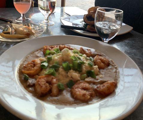 Delicious shrimp and grits.