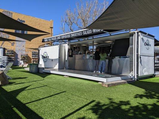 Front counter and outdoor dining area.