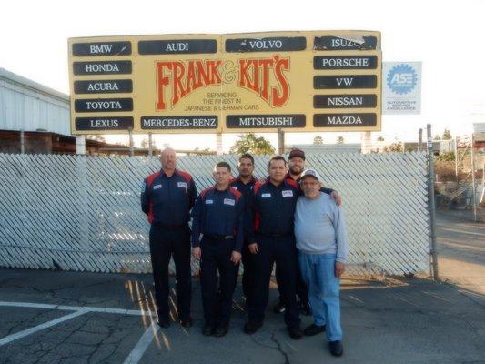 The Frank and Kit's crew with former owner Frank Montes