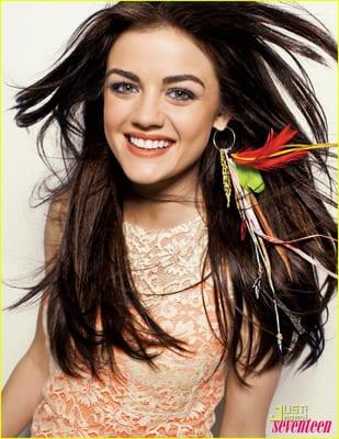 Another of Lucy Hale wearing some beautiful custom earrings by Jessie Williams