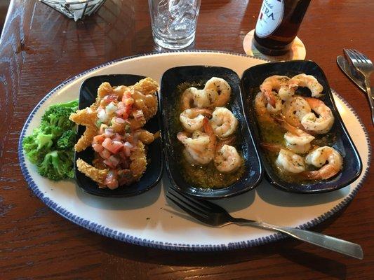 First order of Shrimp Fest, Scampi and fried