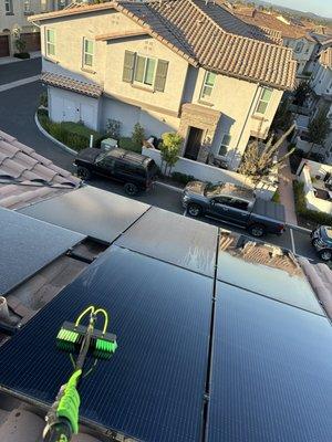 2nd story Solar Panel cleaning for the win!