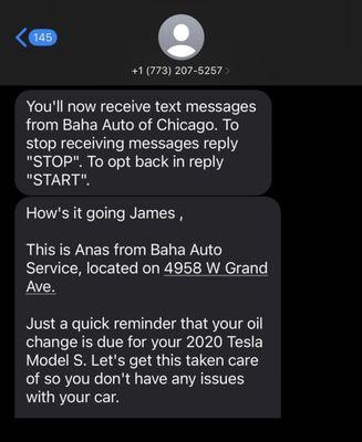 Oil change on a Tesla huh? Yeah, I wouldn't get any service from these guys.