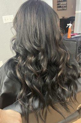 Subtle Carmel balayage w/ 18" beaded weft #extensions