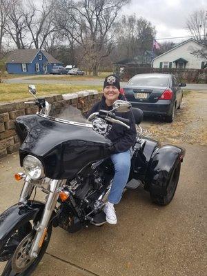 Me on my new trike from Rawhide!